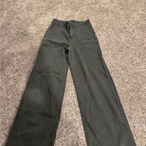 American Eagle Outfitters Charcoal Wide-Leg Pants